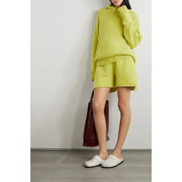 Les Tien Sweaters Les Tien Cashmere Electric Dijon Hoodie